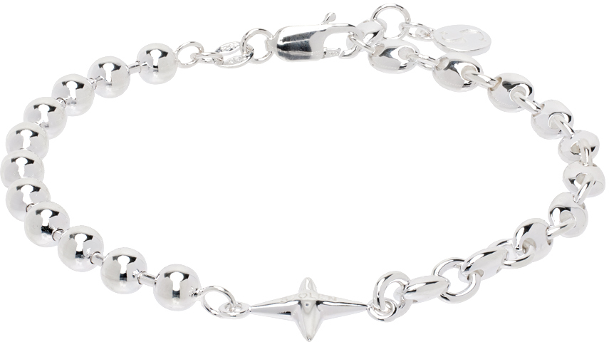 Silver Shuriken Missmatch Bracelet