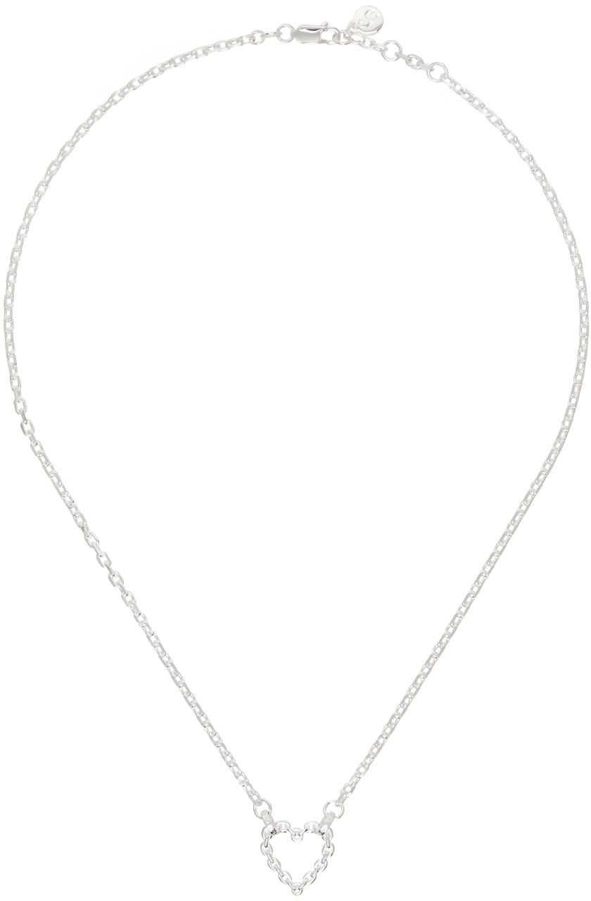 Silver Chain Heart Necklace