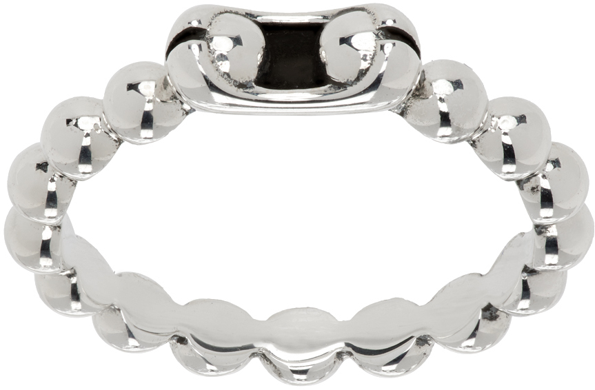 Shop Stolen Girlfriends Club Silver Ball Chain Ring In Sterling Silver