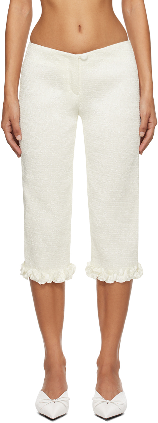 Shop Super Yaya Ssense Exclusive White Rita Trousers