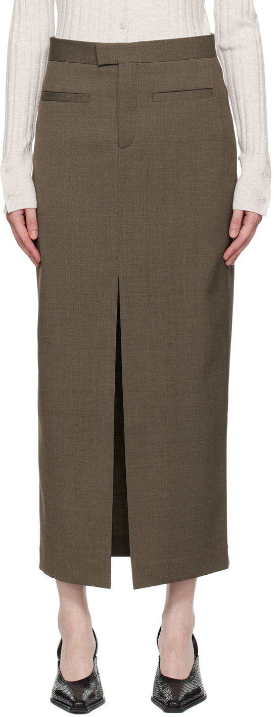 【関税込み】Filippa K ブラウン テーラード マキシスカート Filippa Kのブラウン テーラード マキシスカートがセール中