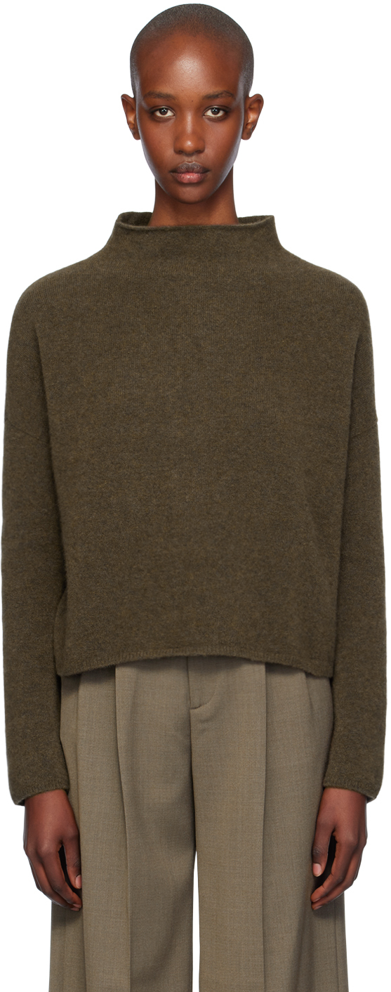 Shop Filippa K Brown Mika Yak Funnelneck Sweater In 0070 Driftwood