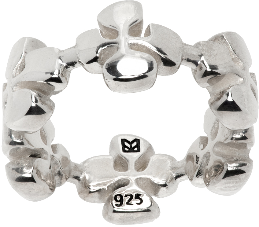 Shop Maple Silver Cross Ring In Silver 925