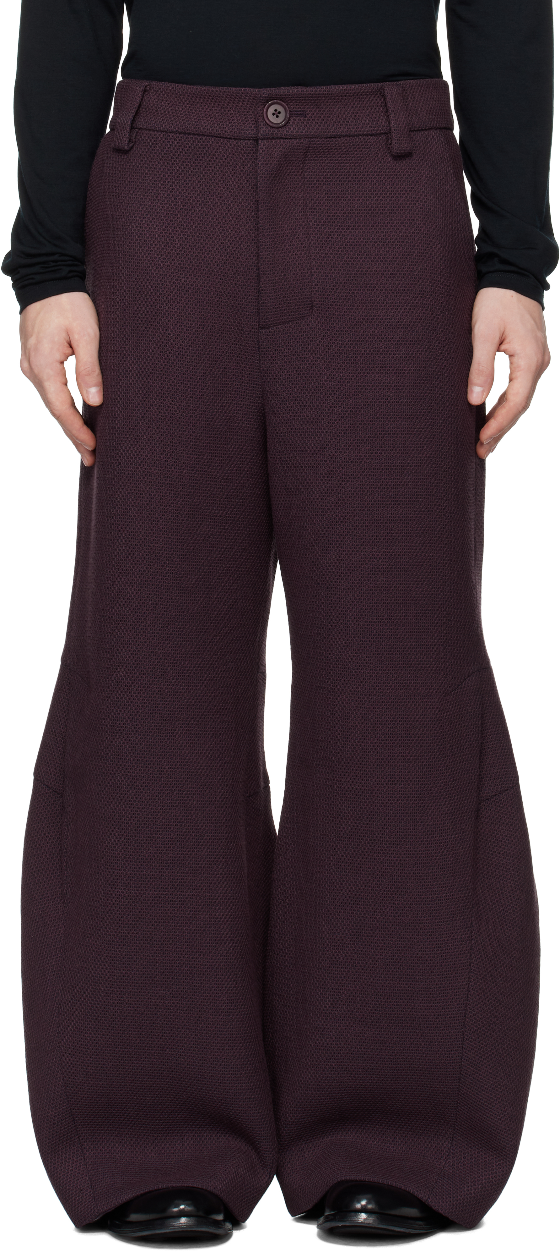 Purple Resonance Pleat Trousers