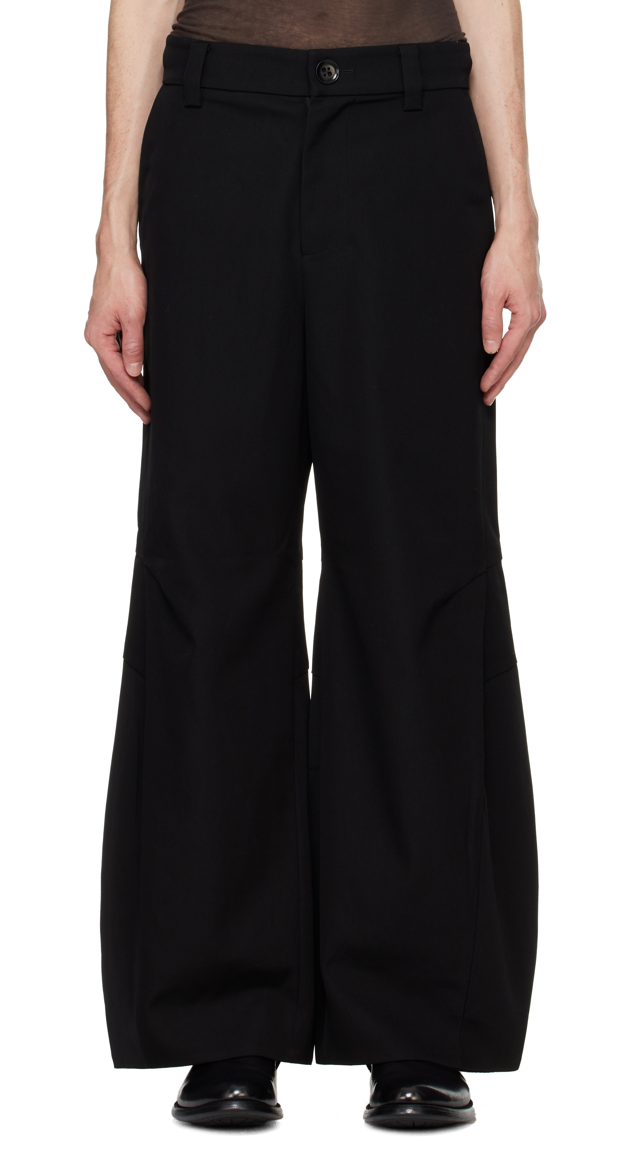 Black Resonance Pleat Trousers