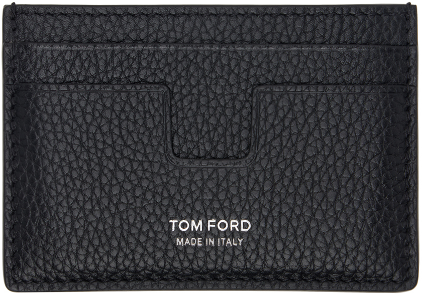 Black Grain Leather Classic Card Holder