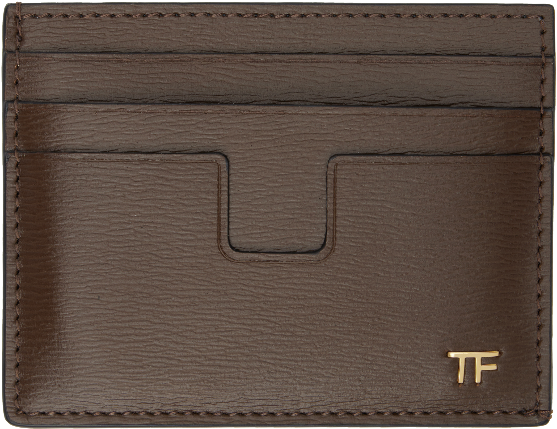 TOM FORD ブラウン ヌバック マネークリップ カードケース TOM FORDのブラウン ヌバック マネークリップ 二つ折りカード