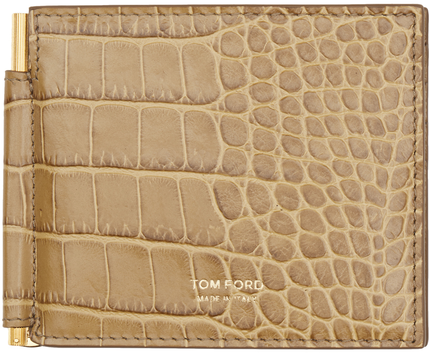 Beige Shiny Printed Wallet