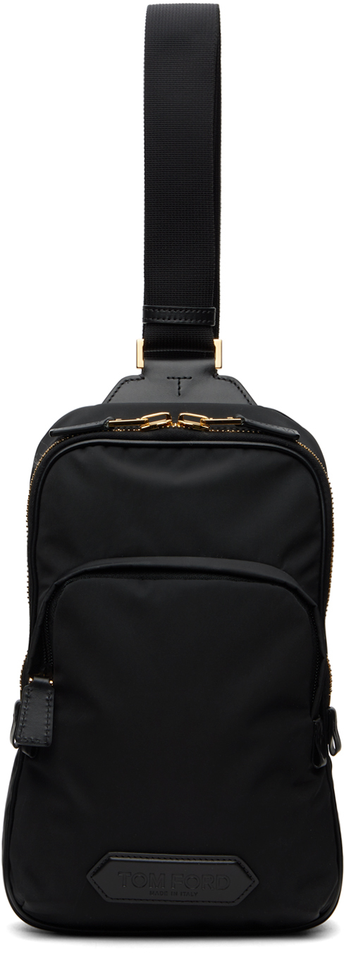 Black Cross-Body Small Backpack