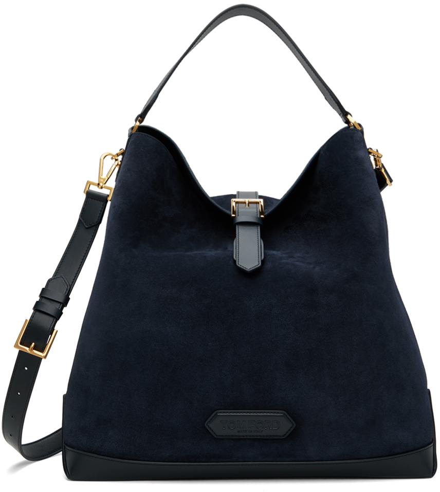 Navy Soft Belt Detail Tote