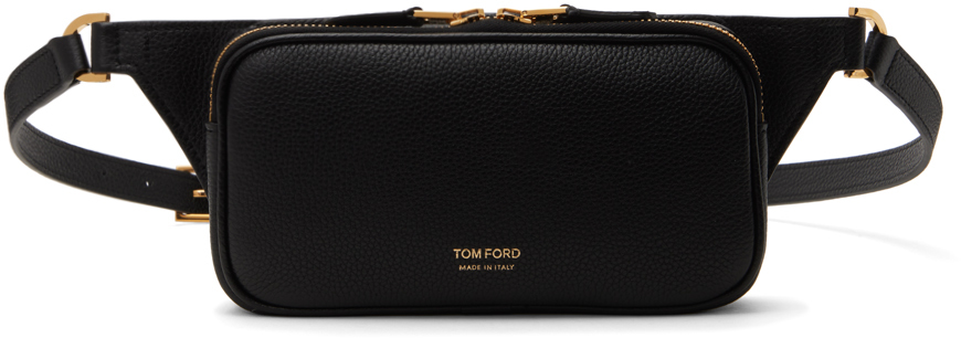 Shop Tom Ford ブラック レザー ジップポーチ In Black