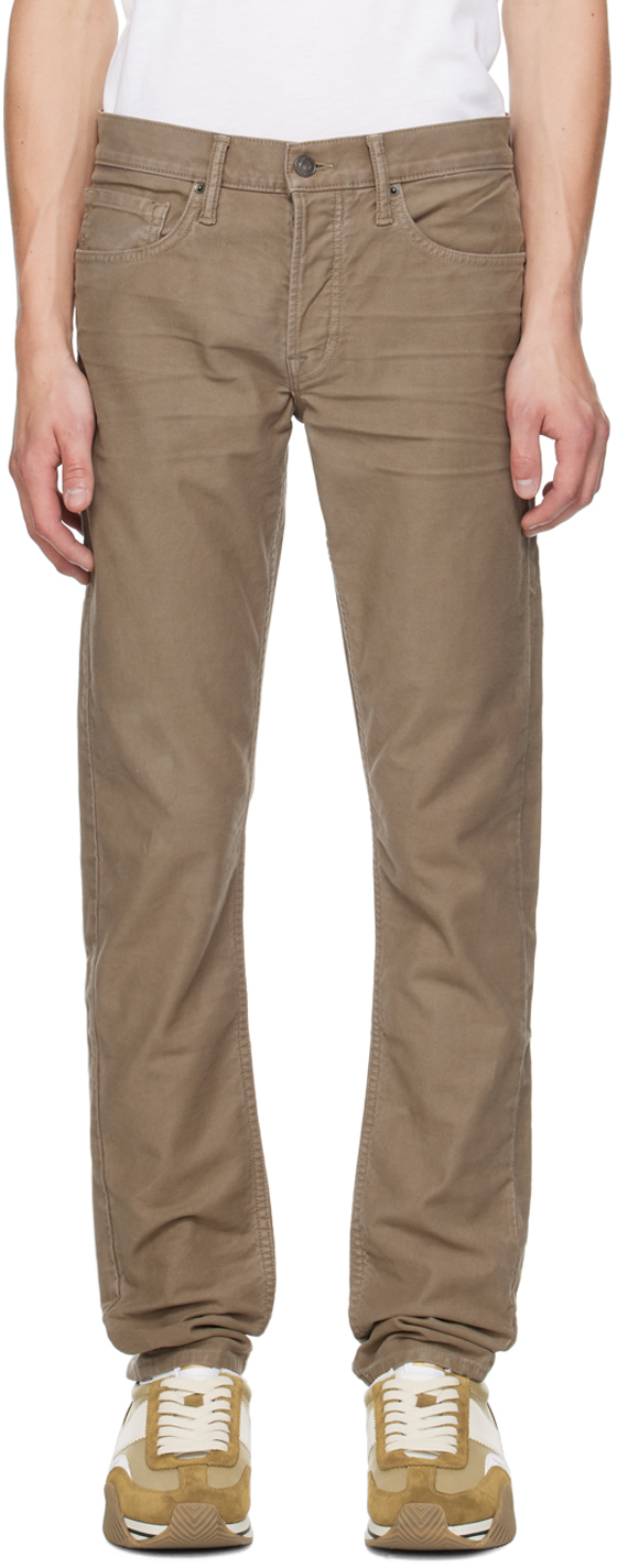 Shop Tom Ford Brown Slim Fit Jeans In Nut