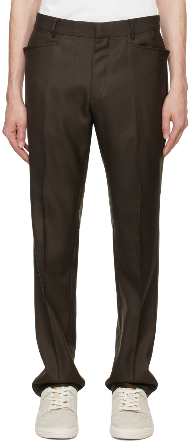 Shop Tom Ford Brown Atticus Western Pocket Trousers