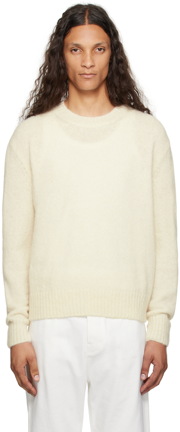 Shop Tom Ford Off-white Alpaca Sweater