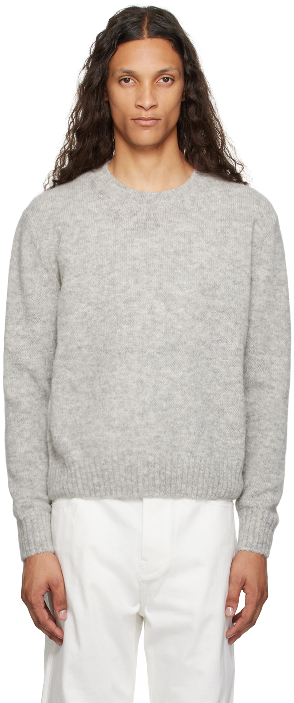 Shop Tom Ford Gray Alpaca Sweater In Light Grey