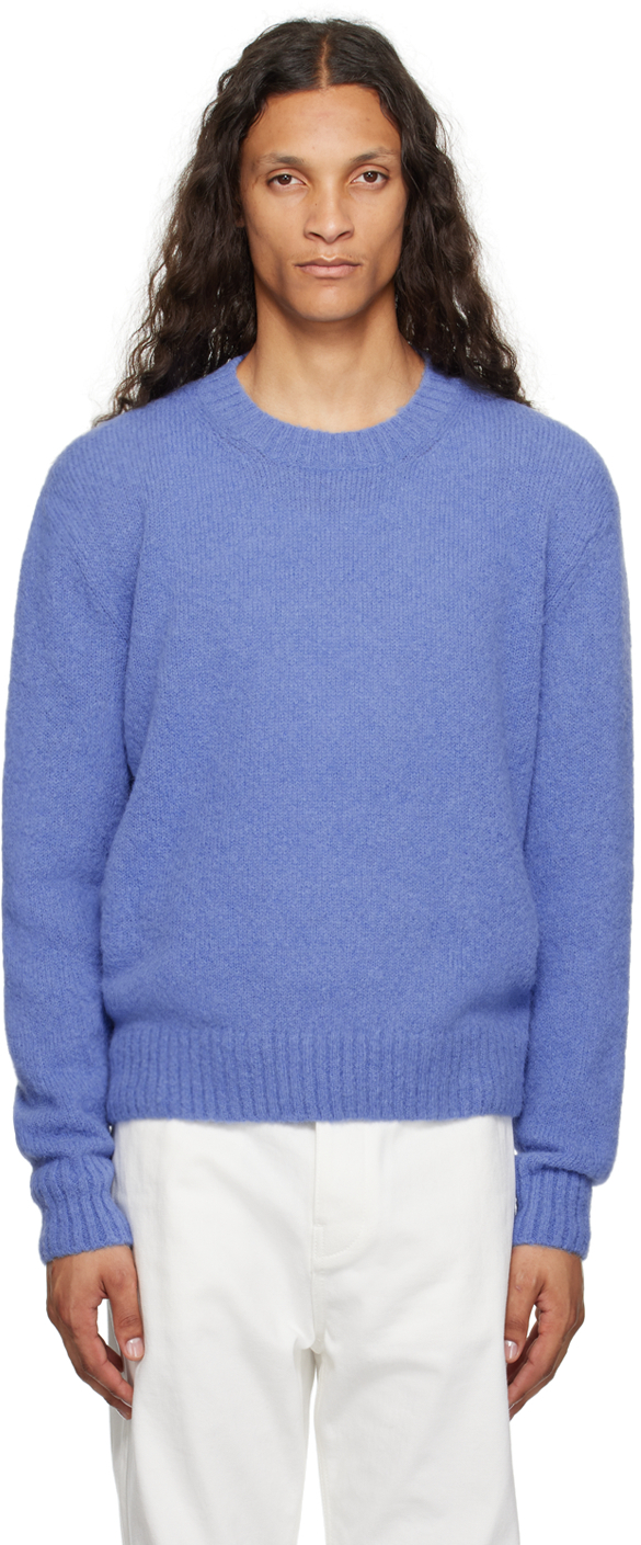 Shop Tom Ford Blue Alpaca Sweater In Ultramarine