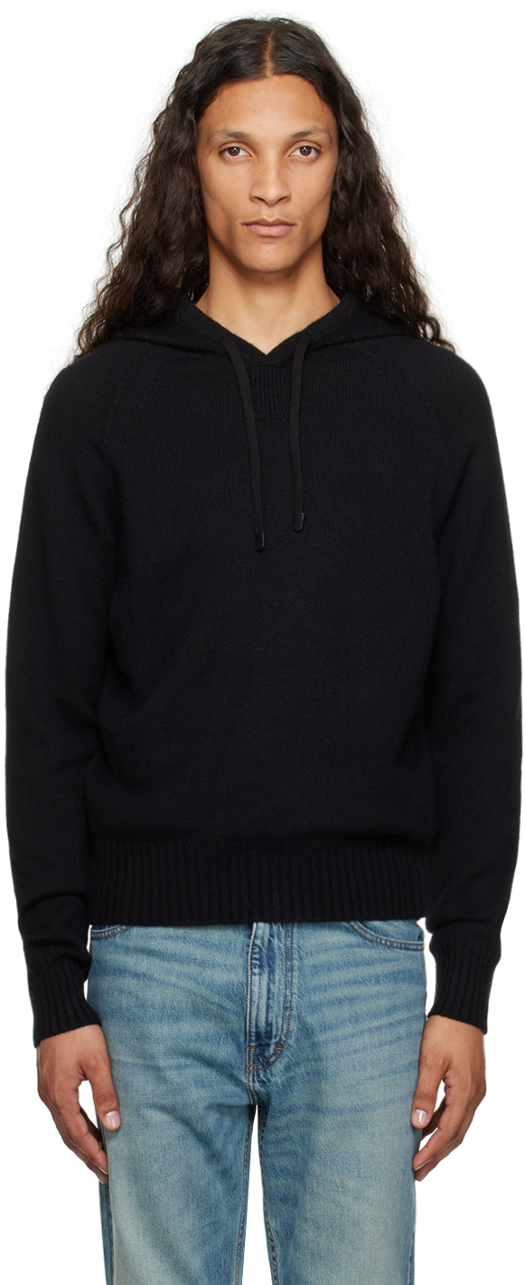 Shop Tom Ford Black Cashmere Hoodie