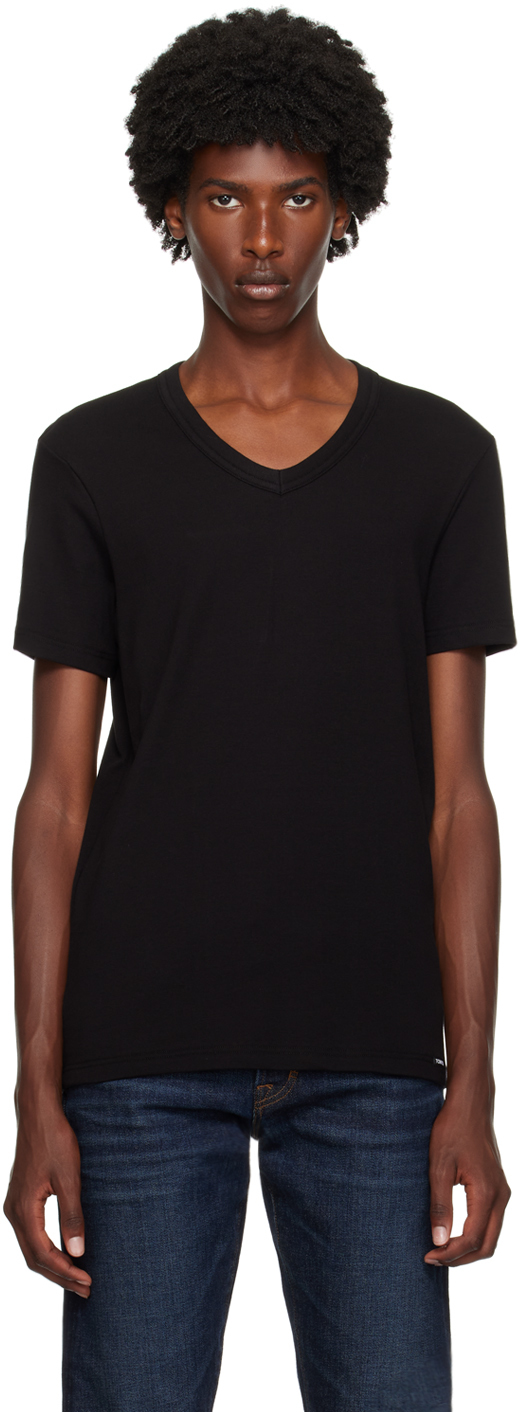 Shop Tom Ford Black Crewneck T-shirt