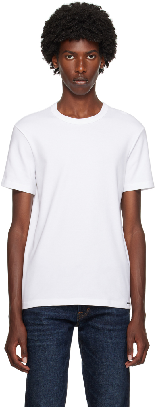 Shop Tom Ford White Crewneck T-shirt