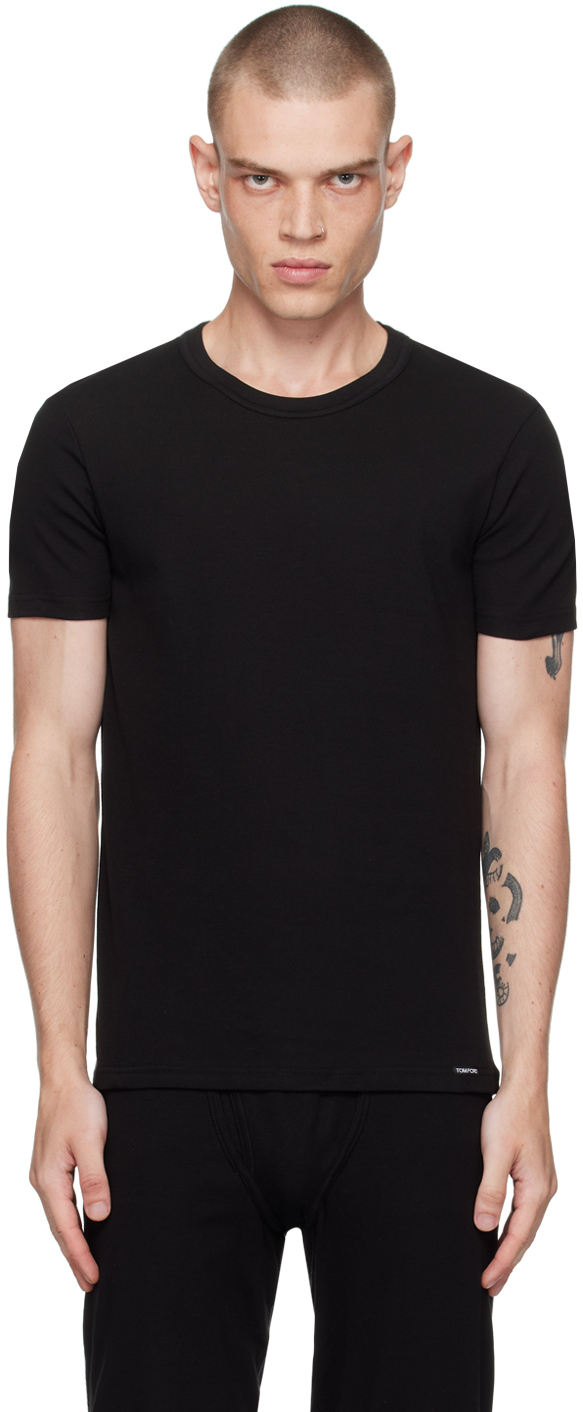 Shop Tom Ford Black Cotton T-shirt