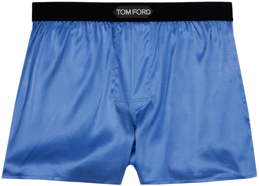 TOM FORDのブルー シルク ボクサーがセール中