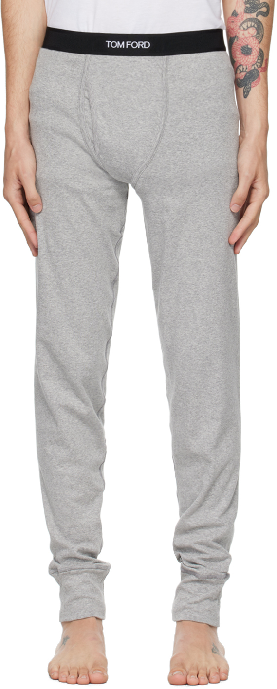 Shop Tom Ford Gray Jersey Long Johns In Grey