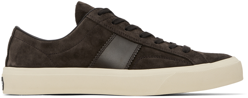 【関税込み】TOM FORD ブラウン Cambridge スエード スニーカー TOM FORD Cambridge Sneakers | Green | FARFETCH