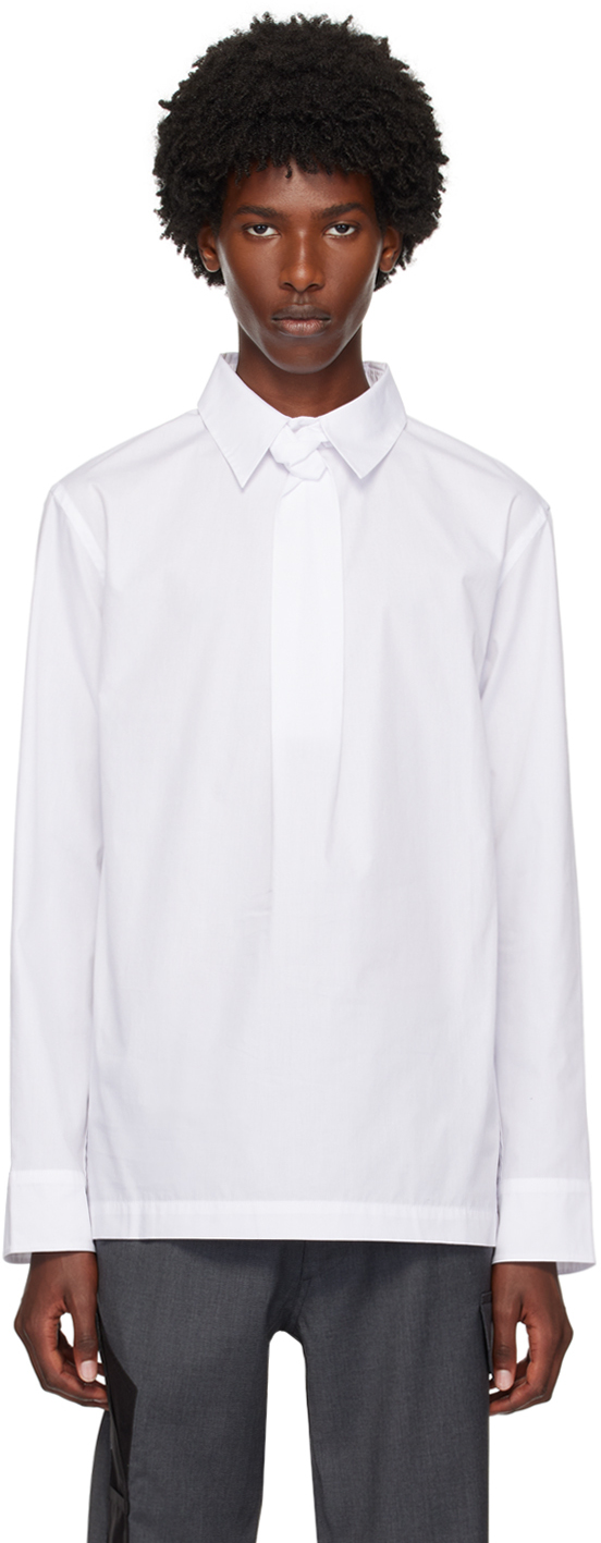 Shop Olly Shinder White Vanishing Tie Shirt