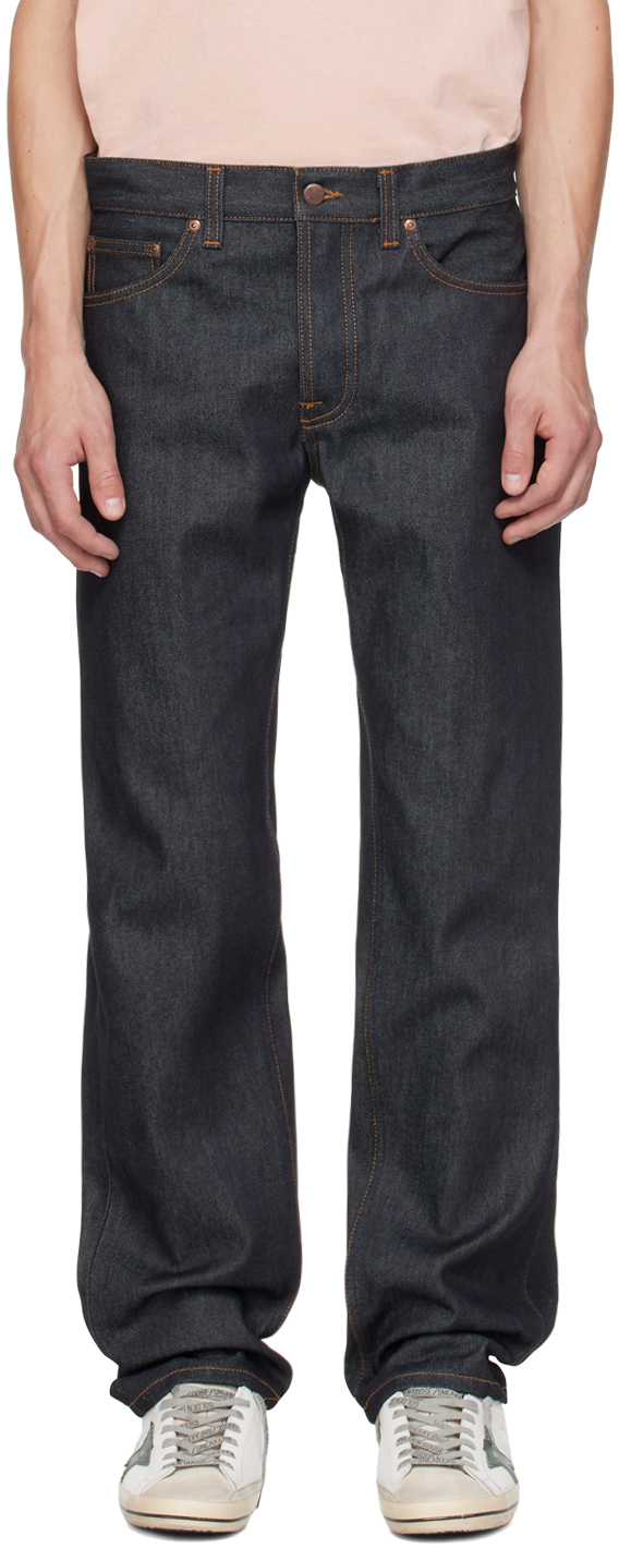 Shop Nudie Jeans Indigo Rad Rufus Jeans In Dry Heavy