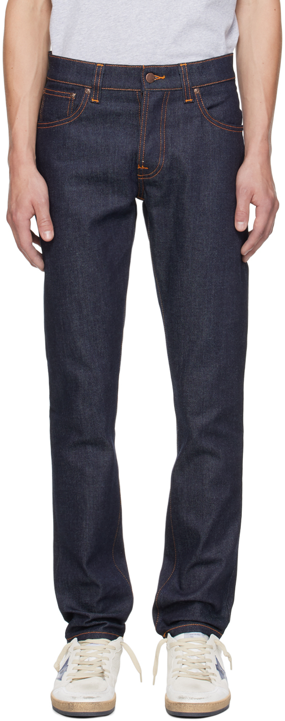Indigo Grim Tim Jeans by Nudie Jeans on Sale