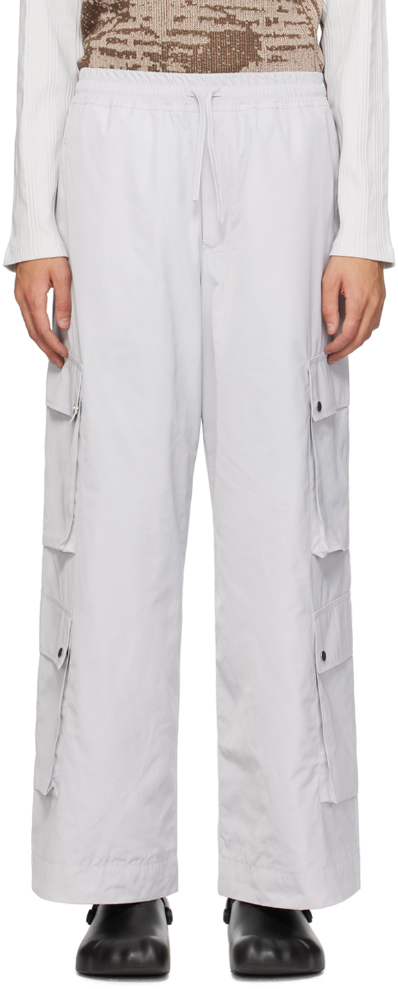 Shop Fffpostalservice Ssense Exclusive Gray Cargo Pants In Light Grey