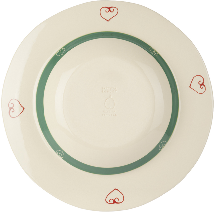 LAETITIA ROUGET GREEN & RED 'I PUT A SPELL ON YOU' DINNER PLATE