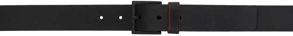 Shop Hugo Black Leather Belt In 003-black