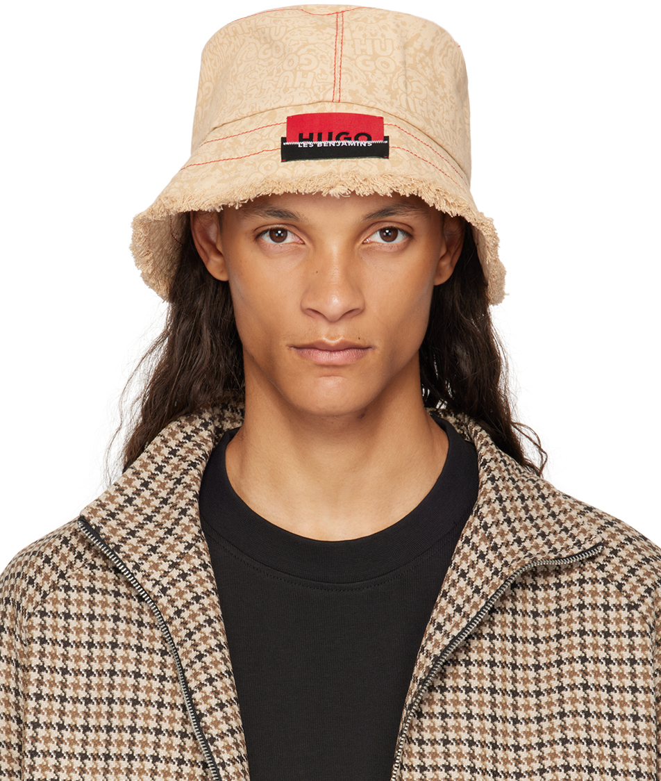 Beige Les Benjamins Edition Label Bucket Hat