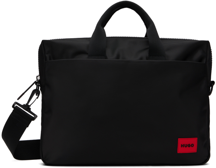 Black Logo Patch Briefcase