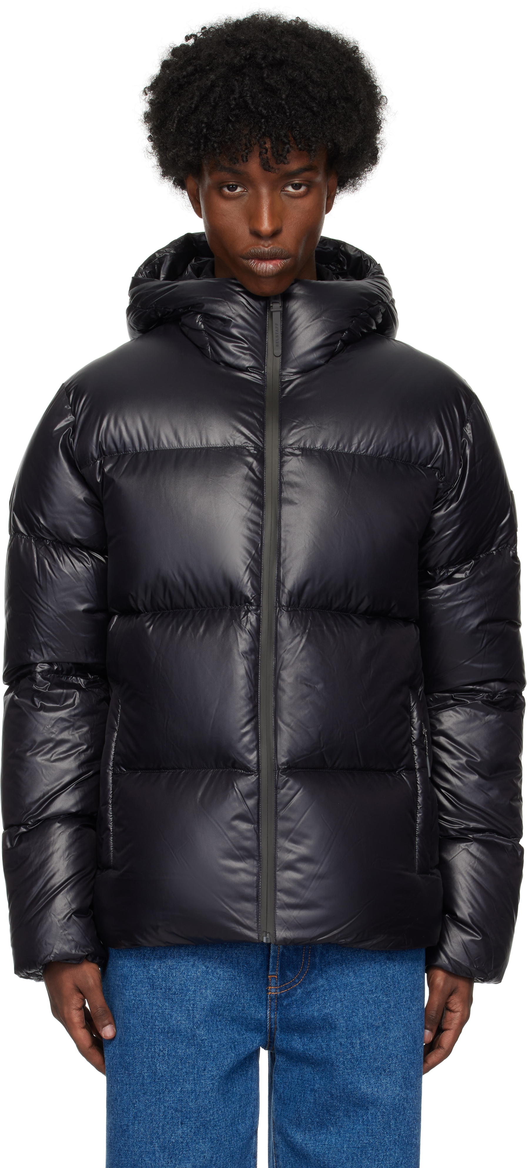 Shop Belstaff Black Resolve Down Jacket