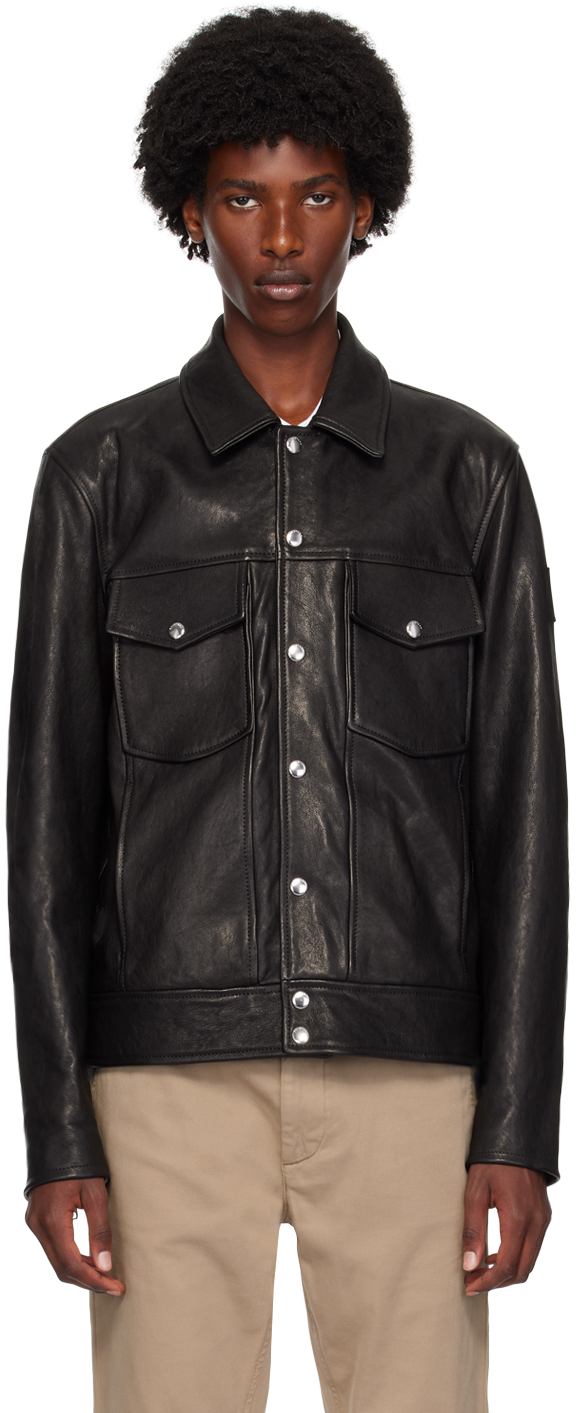 Belstaff mens leather jacket sale best sale