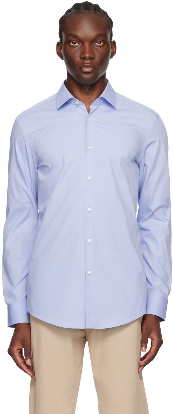 Shop Hugo Blue Button Shirt In Lght/pstl Blue, 459