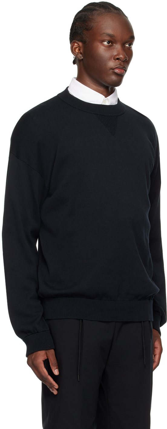 Shop Hugo Boss Black Embroidered Sweater In 001-black