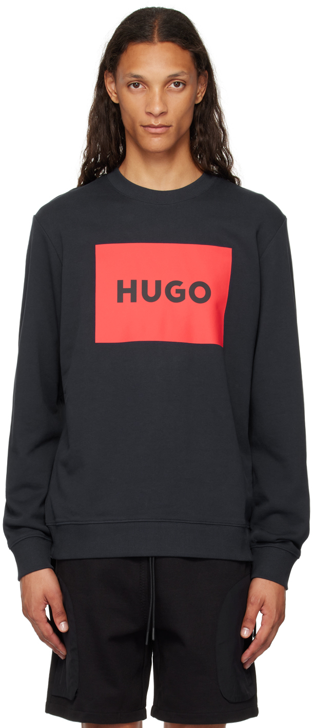 Hugo Navy Printed Logo Sweatshirt