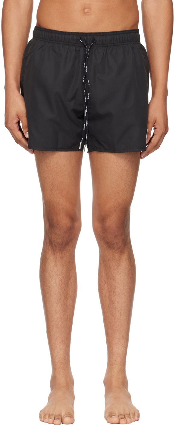 Black Patch Swim Shorts