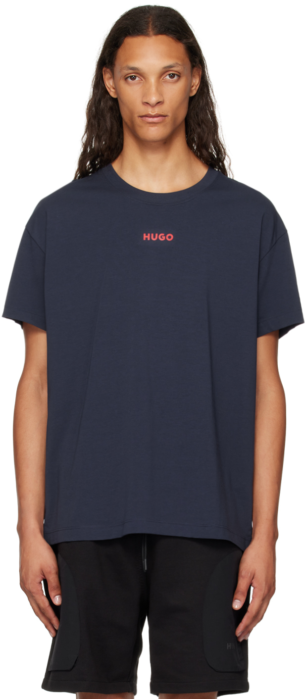 Navy Printed Logo T-Shirt