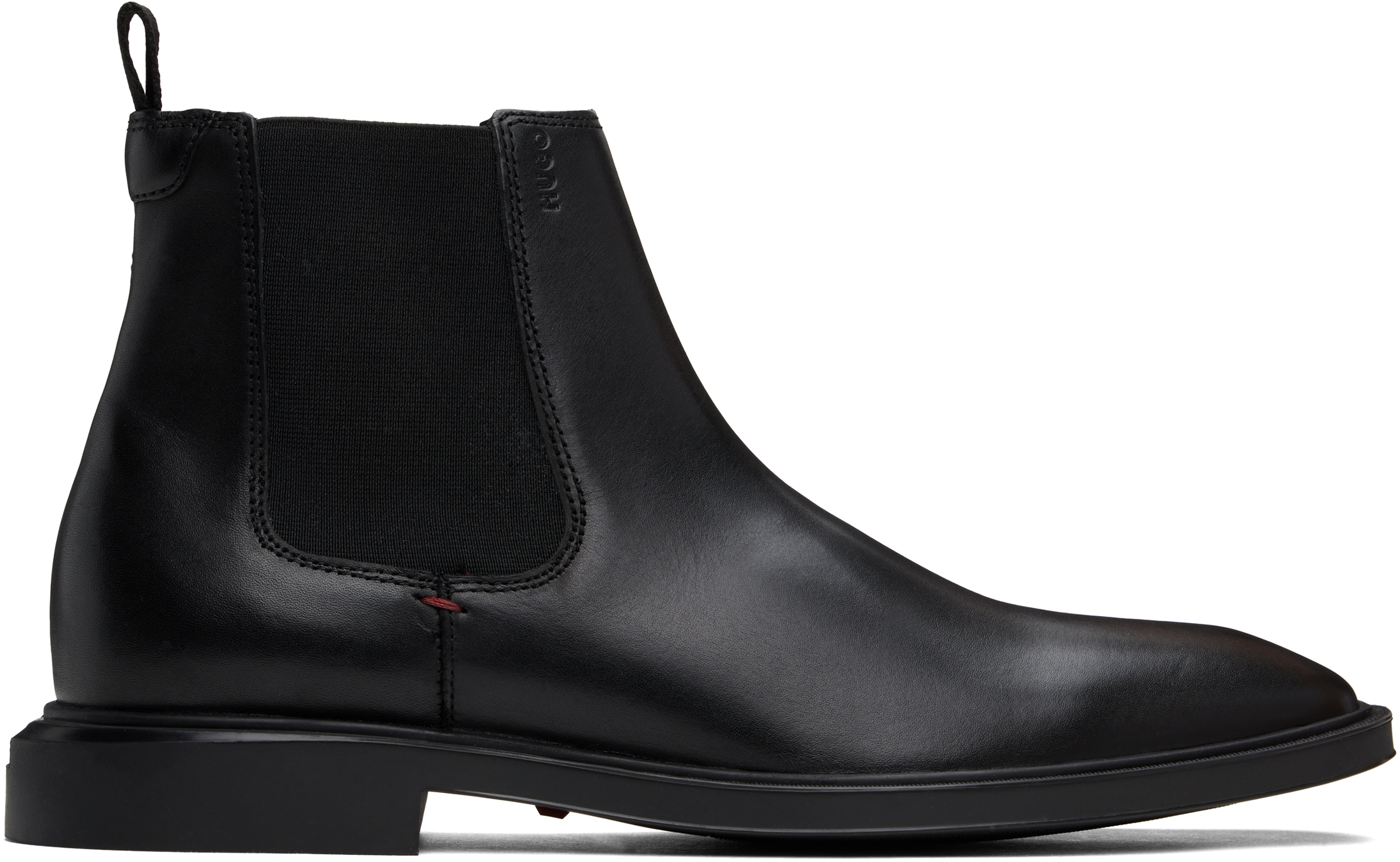 Black Leather Chelsea Boots