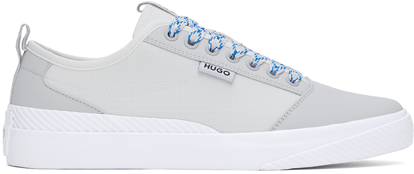 Shop Hugo Off-white Ripstop Sneakers In 140