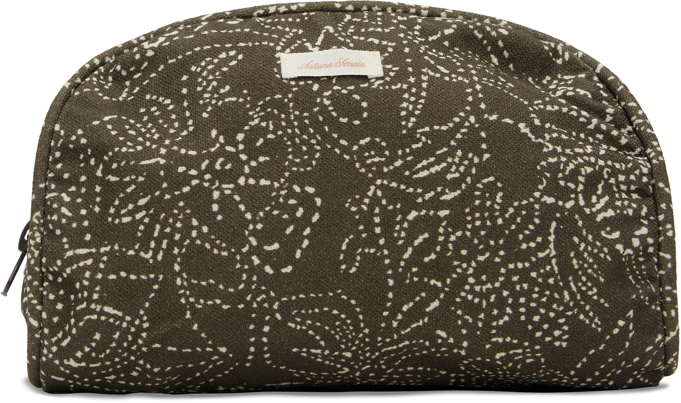 Autumn Sonata Khaki Ulla Small Toiletry Bag In Walnut & Beige