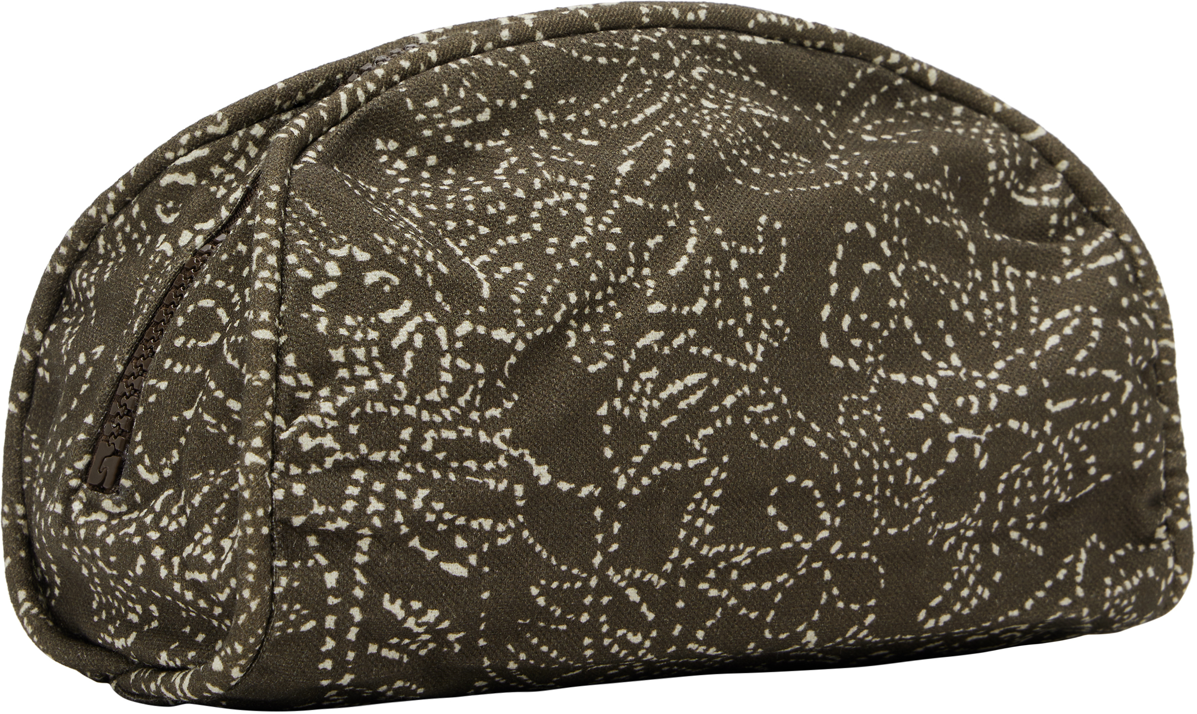 Autumn Sonata Khaki Ulla Small Toiletry Bag In Walnut & Beige