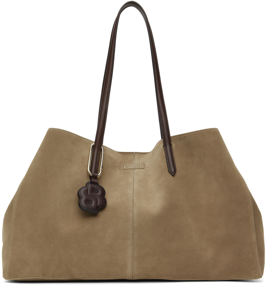 Beige Suede Tote