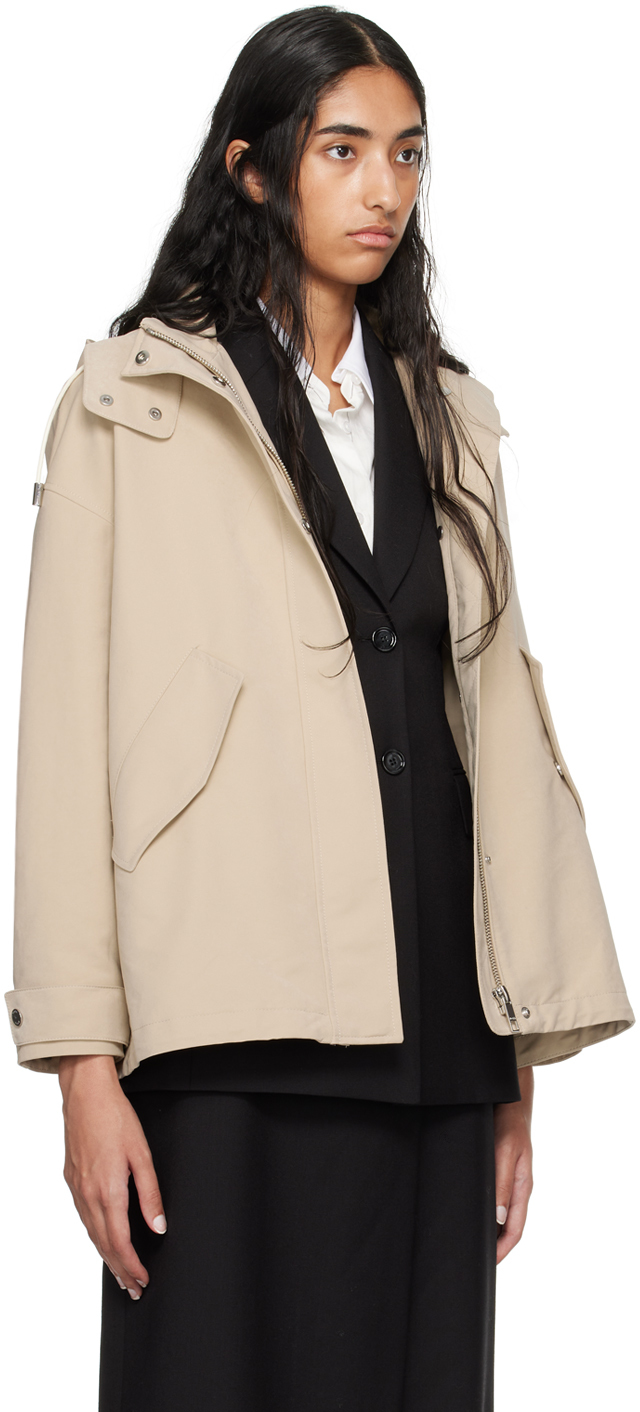 Hugo Boss Beige Hoodedjacket In 275 Light Beige