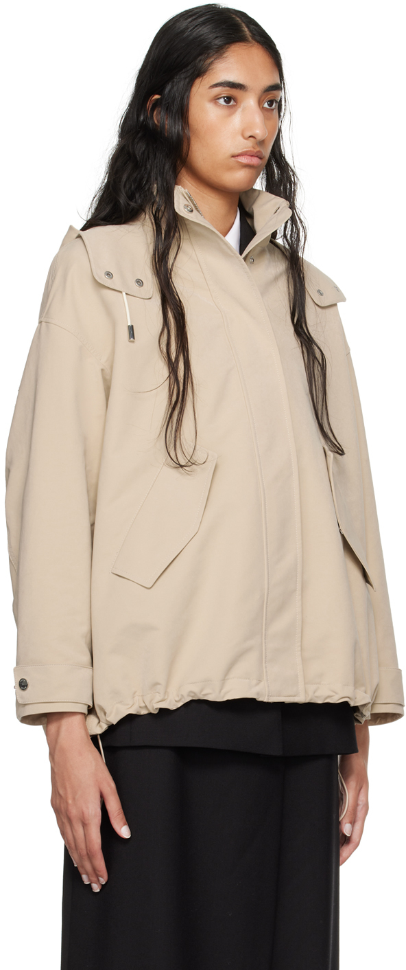 Hugo Boss Beige Hoodedjacket In 275 Light Beige