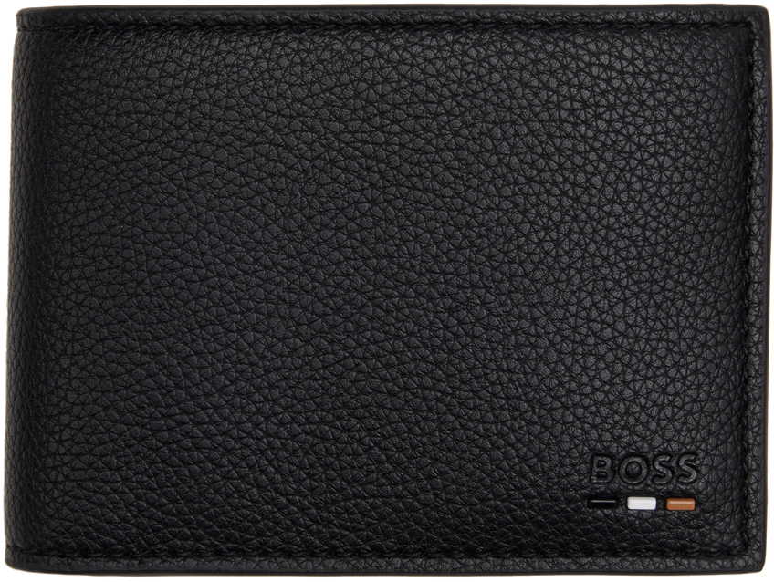 Shop Hugo Boss ブラック フェイクレザー 札入れ In 001-black